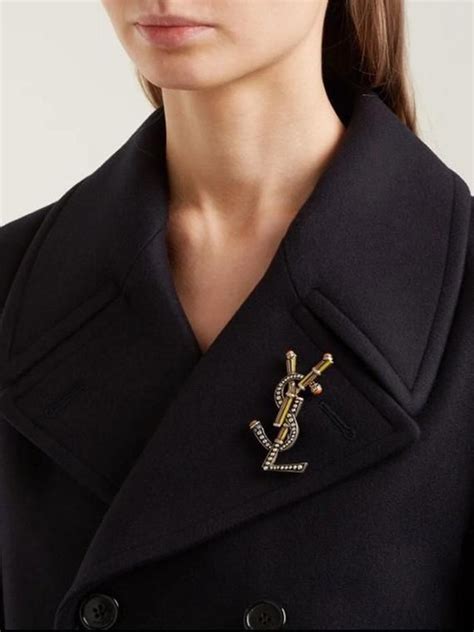 ysl lapel pin men|yves Saint Laurent brooch.